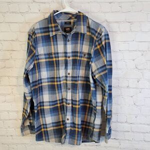 Men's Lee "Stretch" longsleeve button-down shirt, size Large